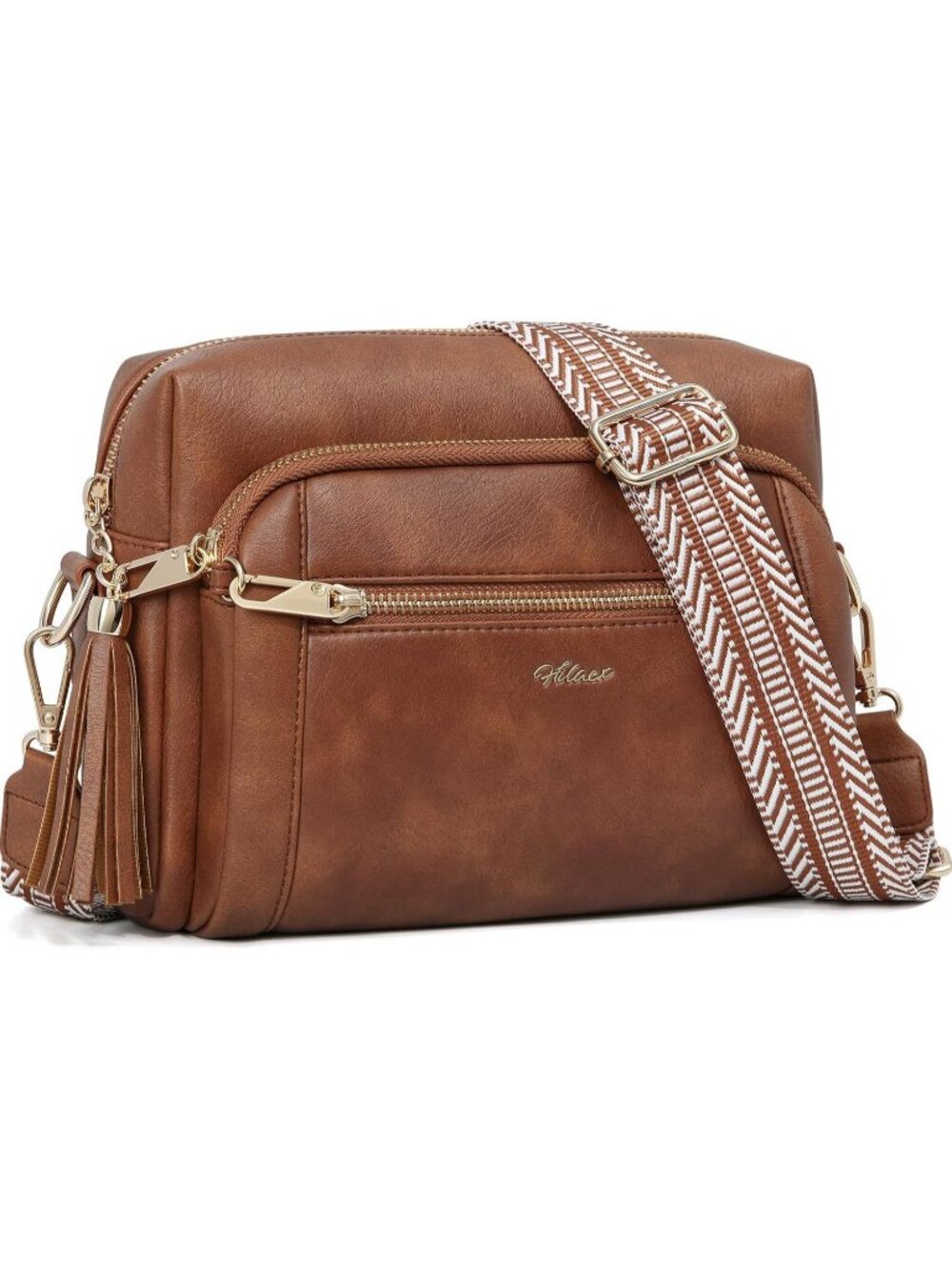 Women's Chocolate Vegan Leather Purses Stylish Designer Pockets Crossbody Bags